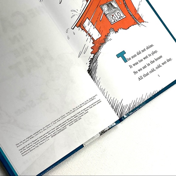 The Cat In The Hat Hardcover Book Dr. Seuss Illustrated Beginner Children’s Book - Picture 9 of 13